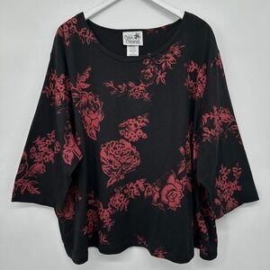 Vintage Womens Hawaiian Top‎ Shirt Size 4X Boxy Oversize Artsy USA Copa Cabana